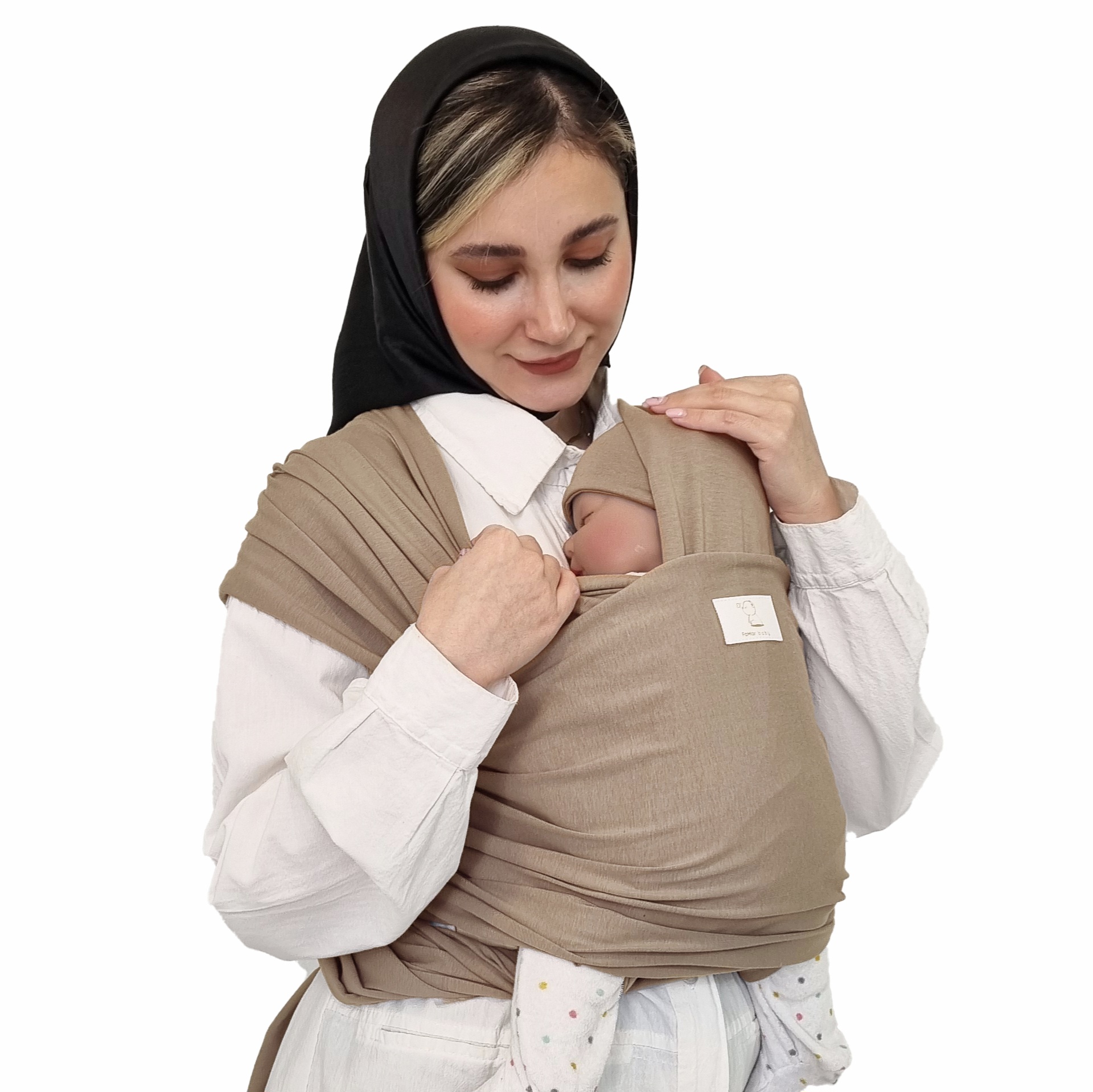 a57b52 شکلاتی آغوشی فامربیبی مدل شال آغوشی شکلاتی - Image 1